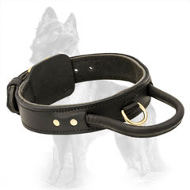 2 Ply Leather Agitation Dog Collar With Handle  2 Ply Leather Agitation Dog Collar With Handle
