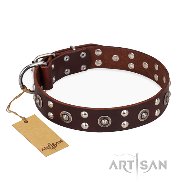 Comfortable wearing comfortable dog collar with rust resistant buckle