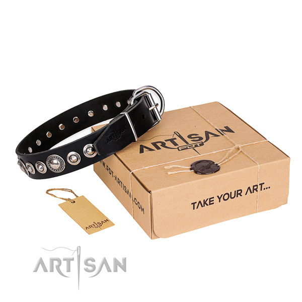 Best quality leather dog collar