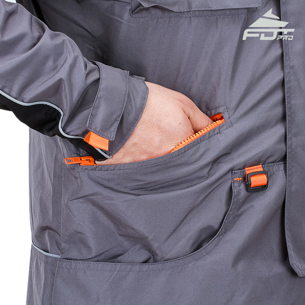FDT Professional Dog Tracking Jacket with Back Pockets for All Weather